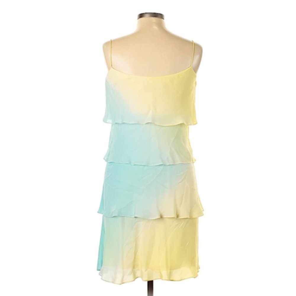 Nine West 100% Silk Layered Ruffles Dress Size 8 - Picture 3 of 7